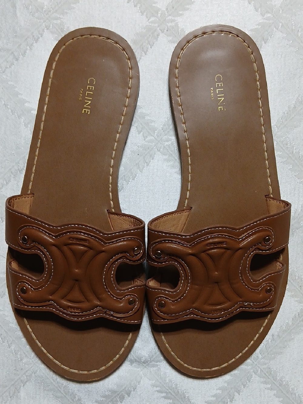Celine Triomphe Mules Sandals Size 38 - Picture 2 of 7